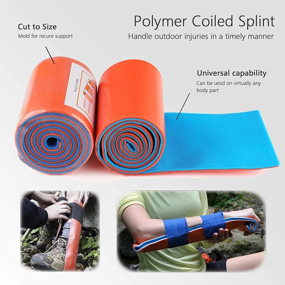 Polymer coiled splint with text on a white background